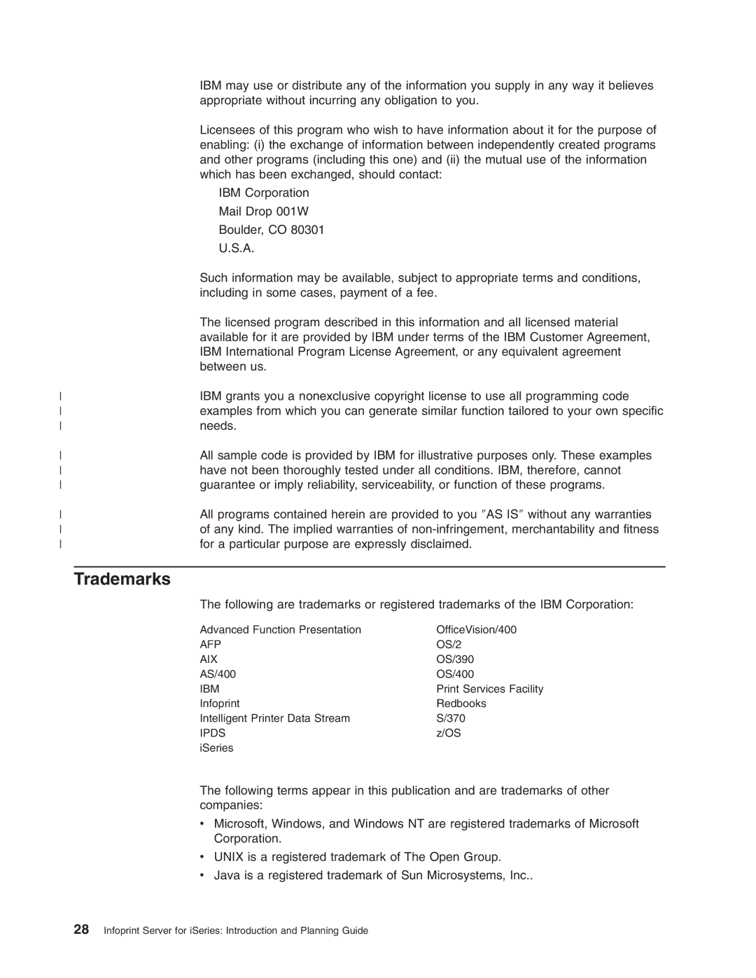 IBM G544-5774-01 manual Trademarks 