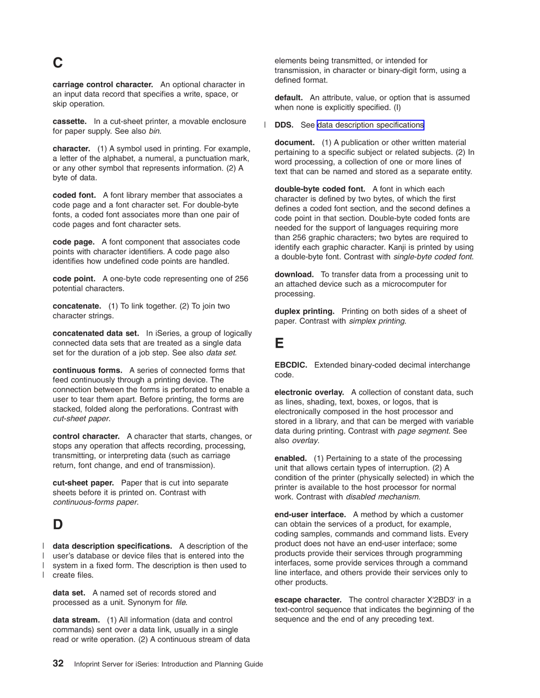 IBM G544-5774-01 manual Carriage control character. An optional character 