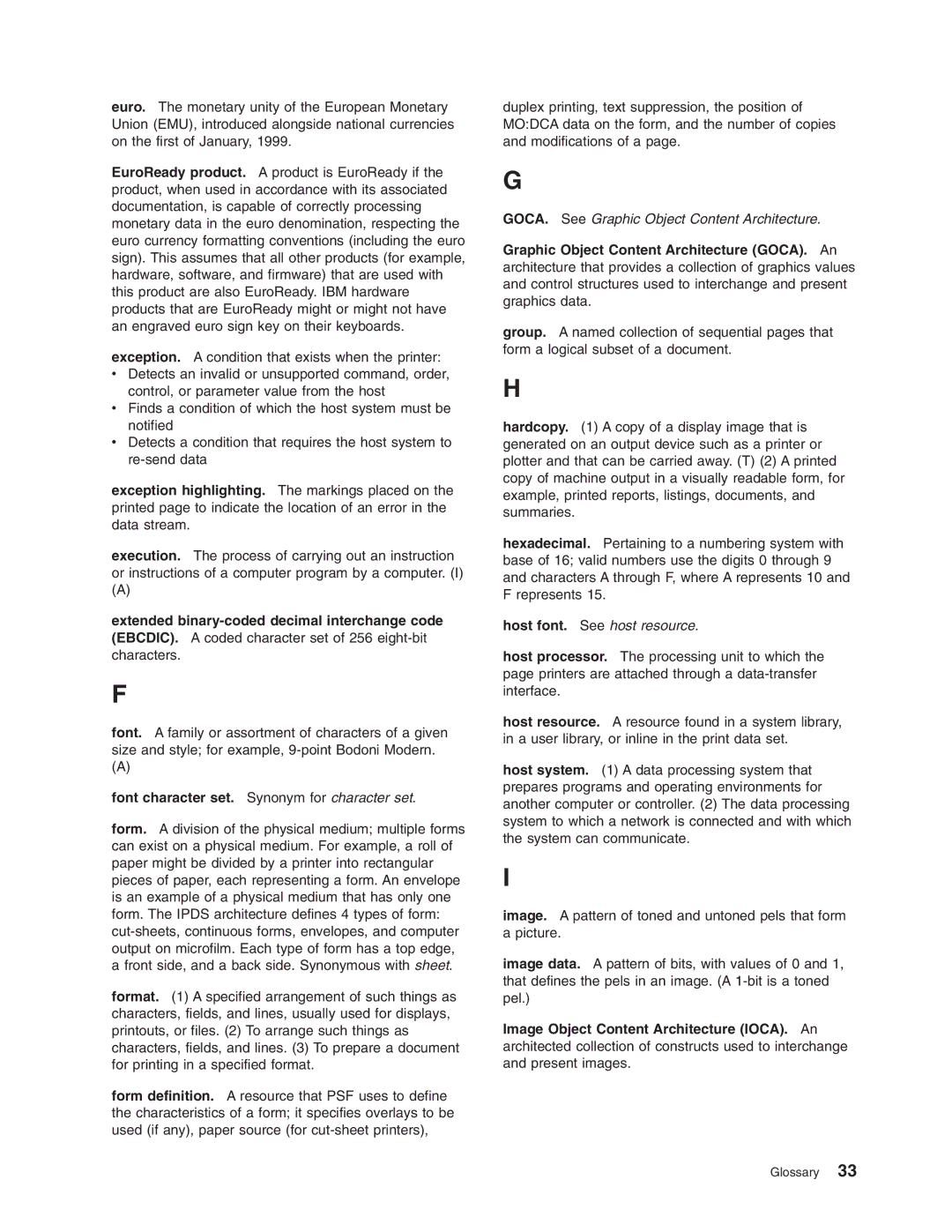 IBM G544-5774-01 manual Extended binary-coded decimal interchange code 