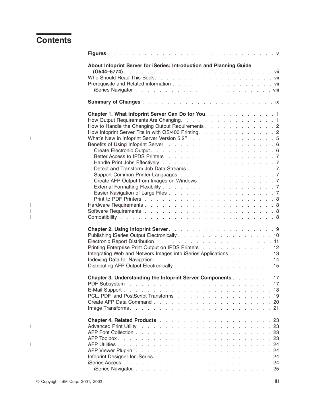 IBM G544-5774-01 manual Contents 