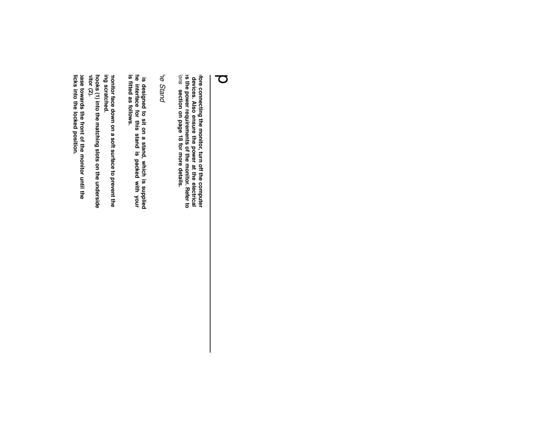 IBM G94 manual Setup, Attaching the Stand 