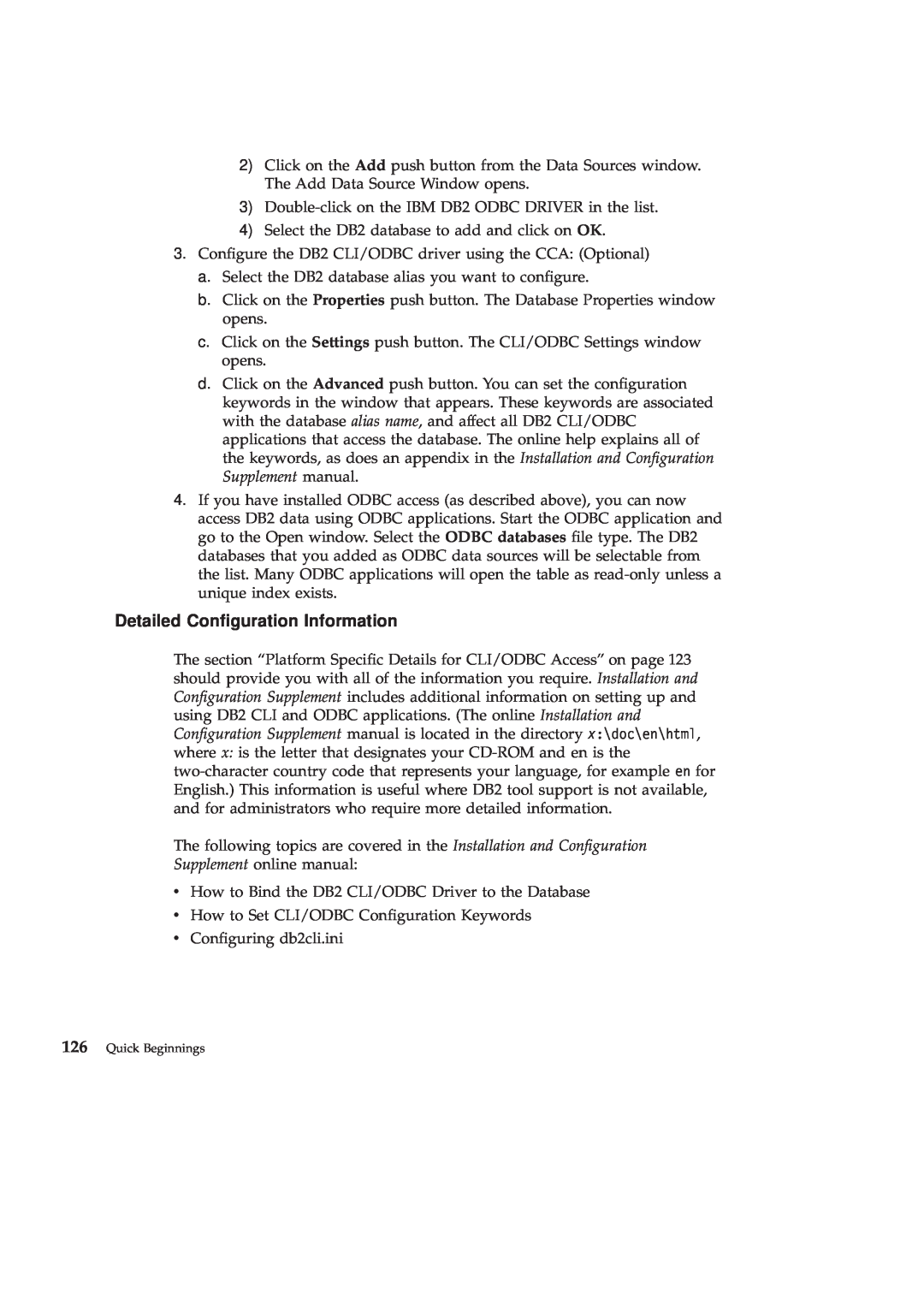IBM GC09-2830-00 manual Detailed Conguration Information, Quick Beginnings 