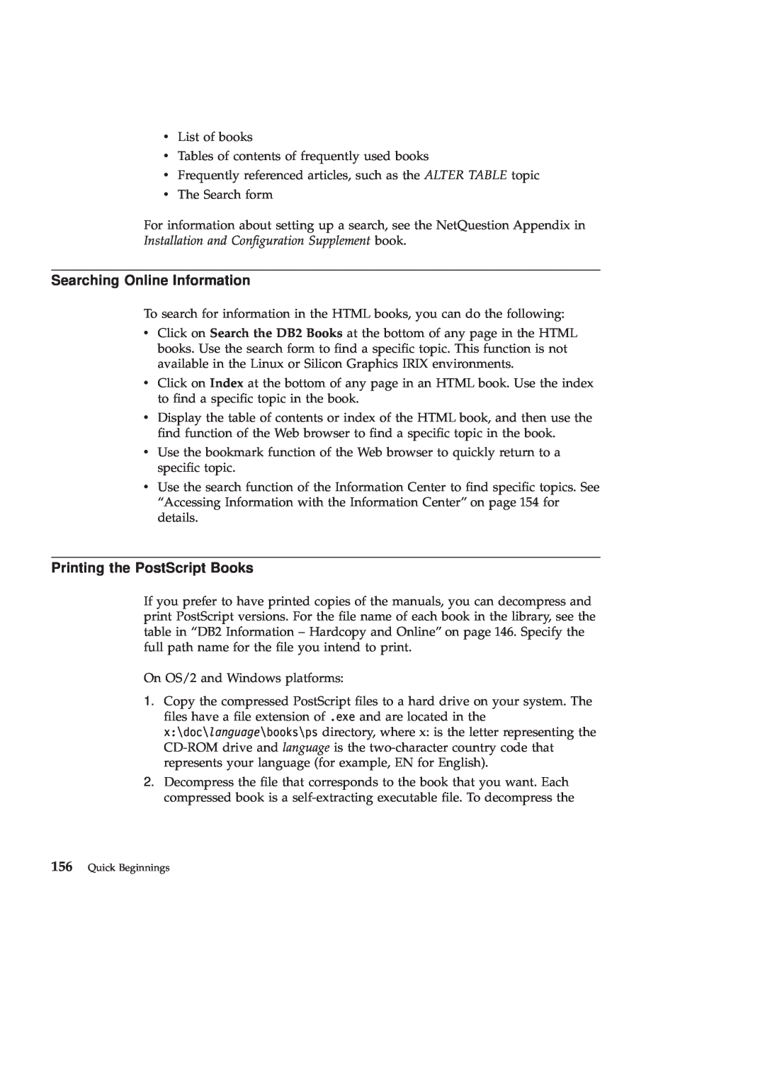 IBM GC09-2830-00 manual Searching Online Information, Printing the PostScript Books 