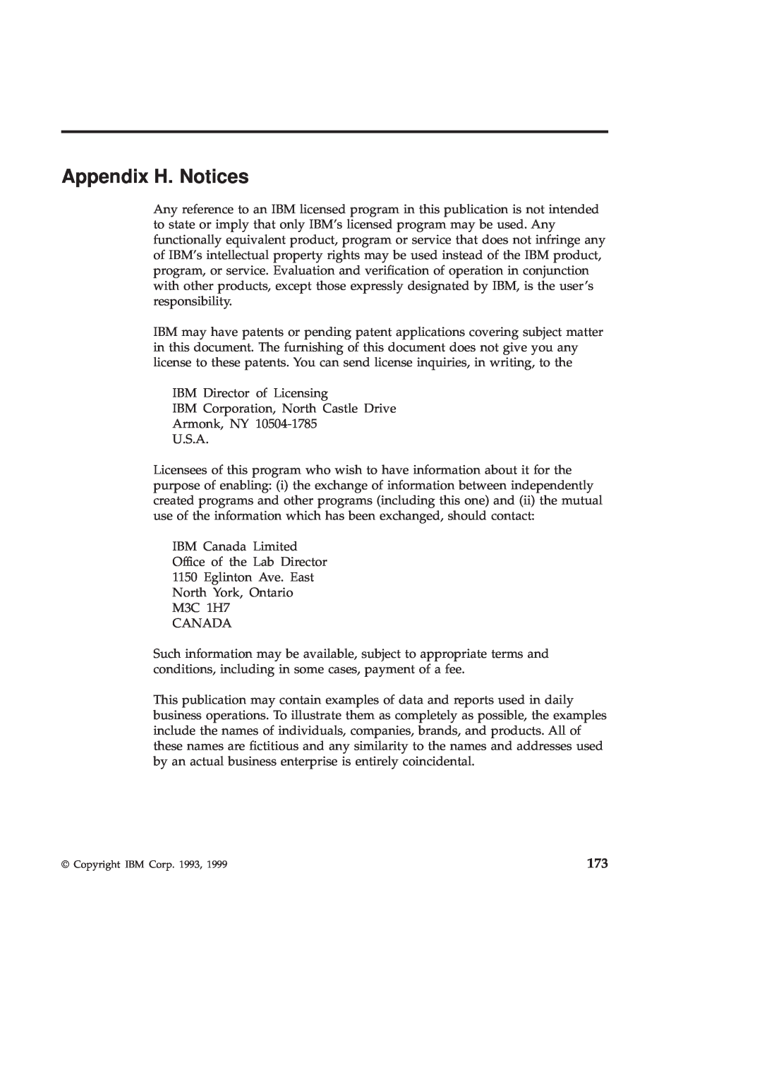 IBM GC09-2830-00 manual Appendix H. Notices 