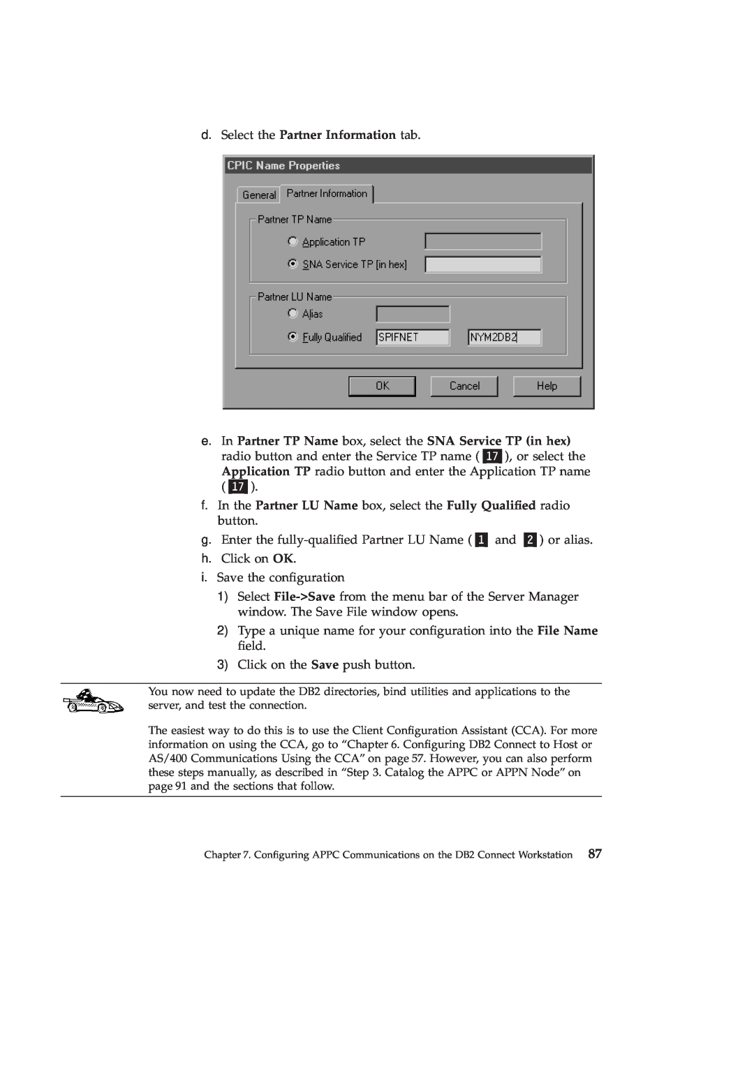 IBM GC09-2830-00 manual d. Select the Partner Information tab 