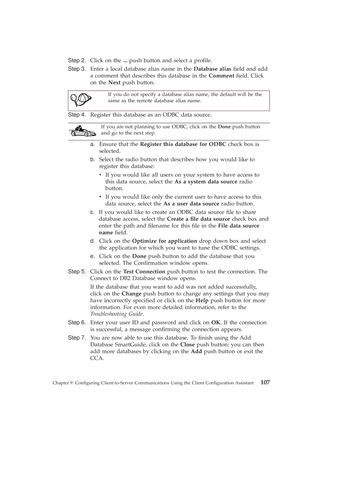 IBM GC09-2830-00 manual Register this database as an Odbc data source 