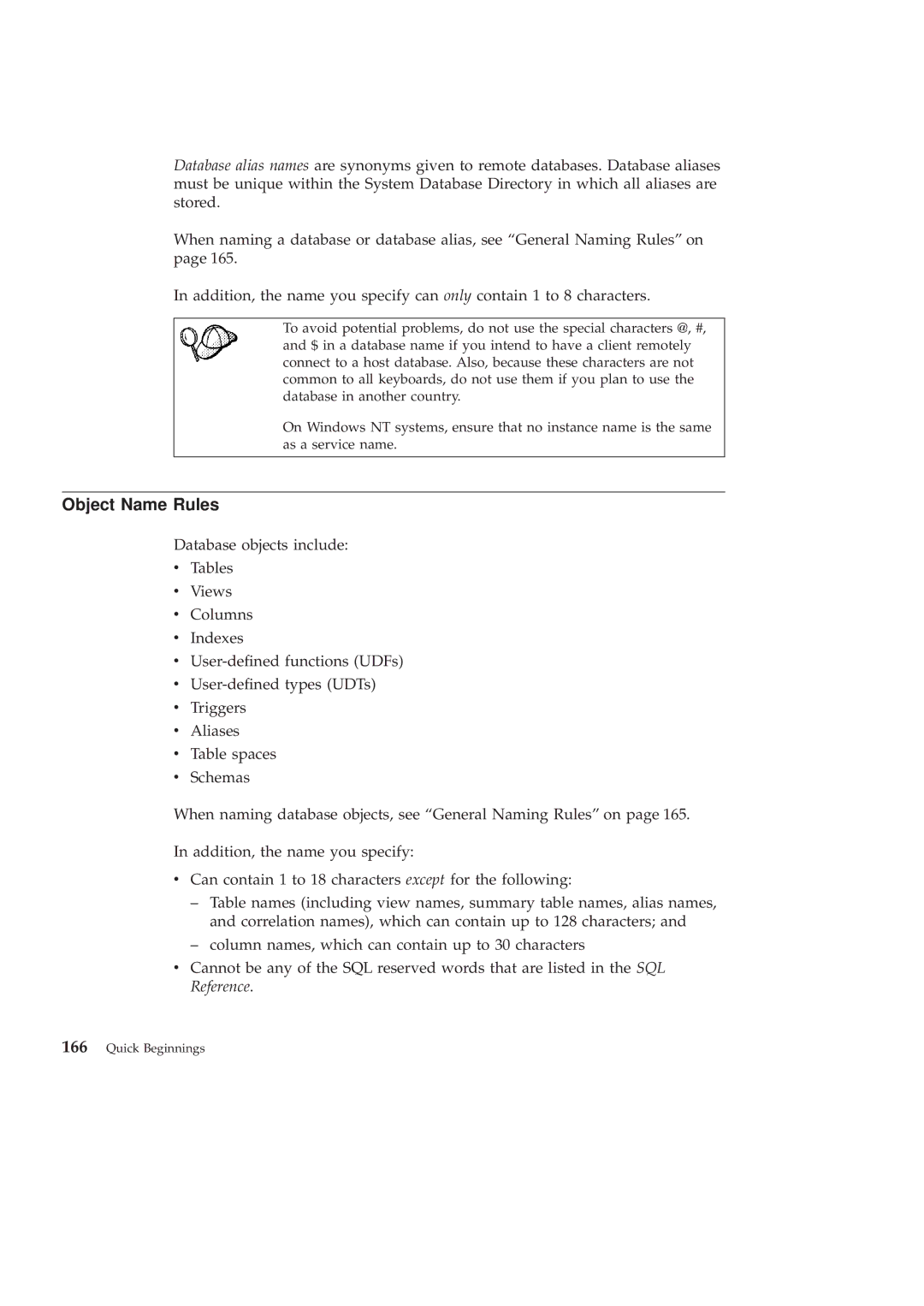 IBM GC09-2830-00 manual Object Name Rules 