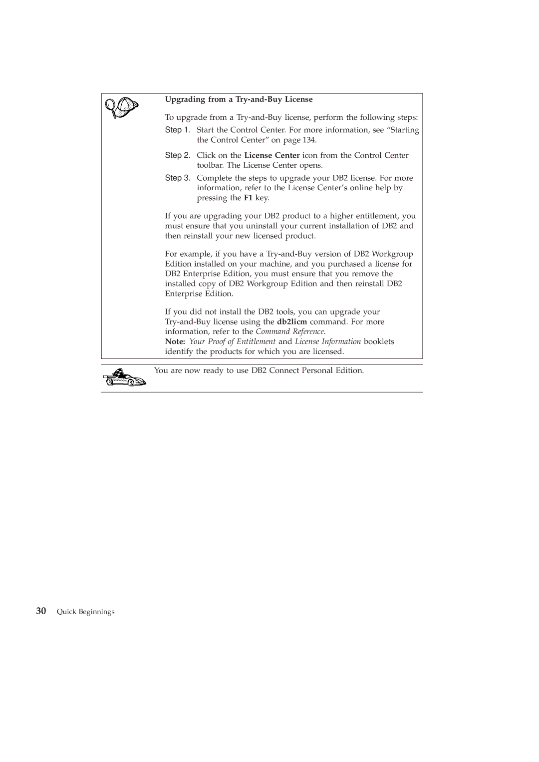 IBM GC09-2830-00 manual Upgrading from a Try-and-Buy License 