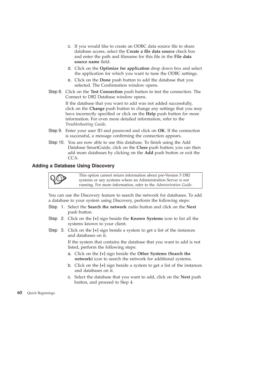 IBM GC09-2830-00 manual Adding a Database Using Discovery 