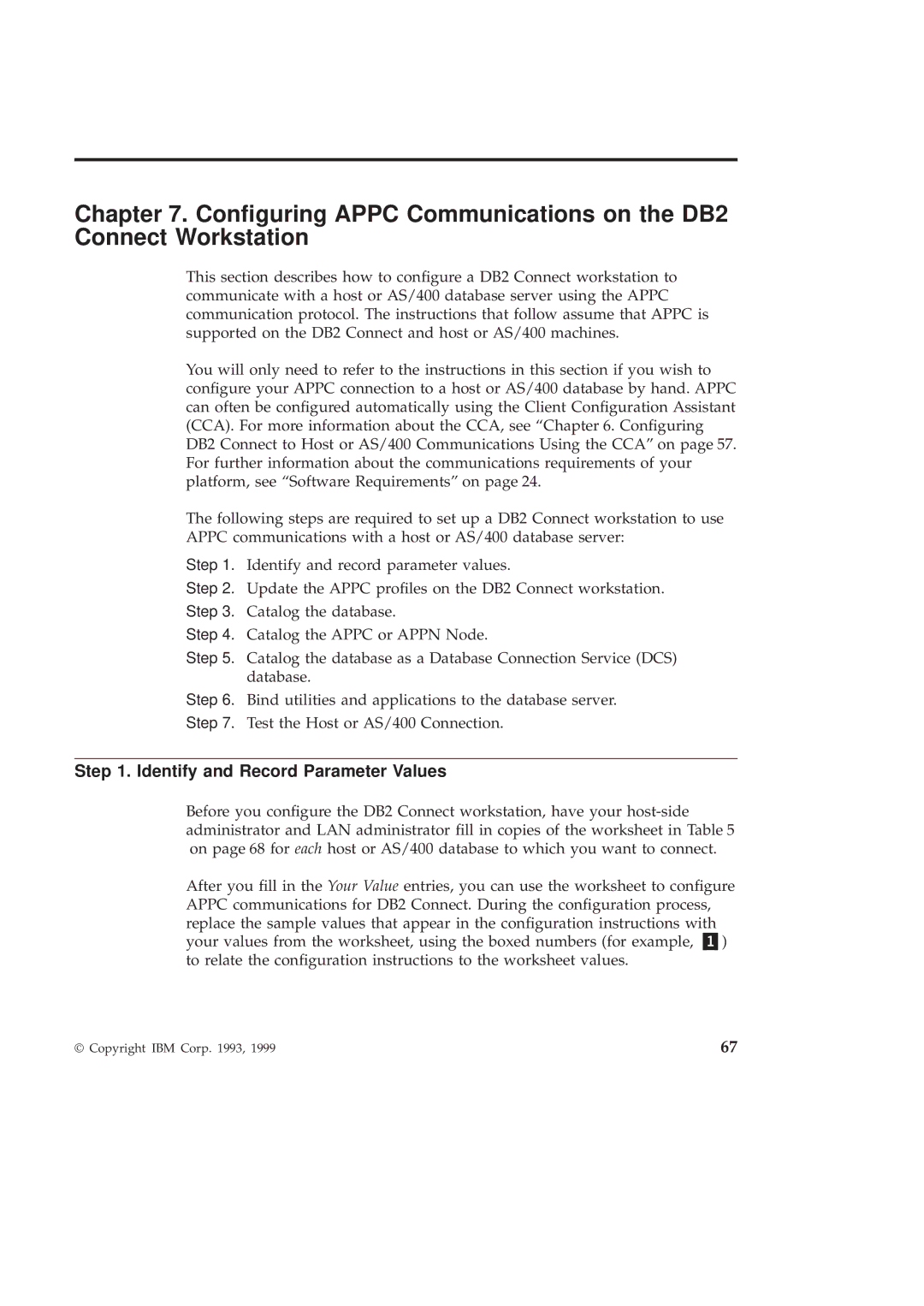 IBM GC09-2830-00 manual Conguring Appc Communications on the DB2 Connect Workstation, Identify and Record Parameter Values 