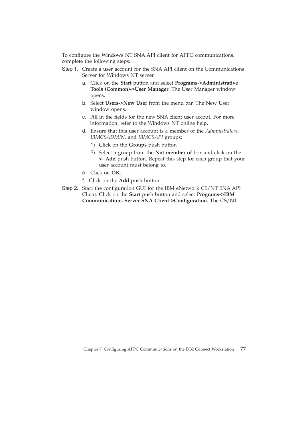 IBM GC09-2830-00 manual Conguring Appc Communications on the DB2 Connect Workstation 