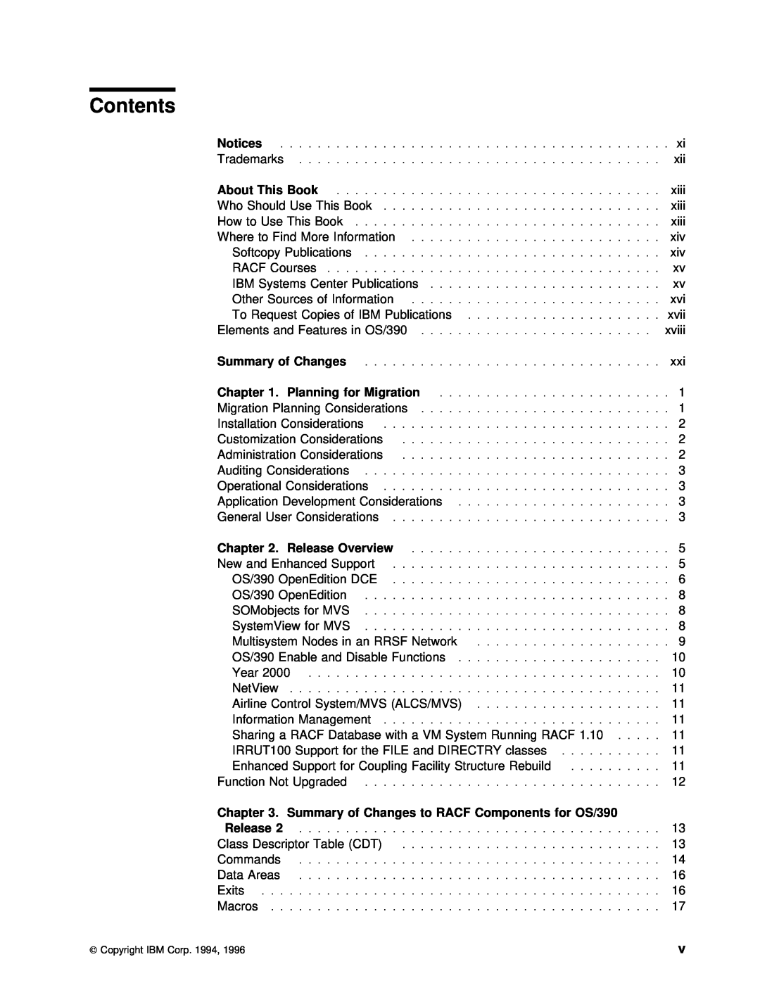 IBM GC28-1920-01 manual Contents, Migration 