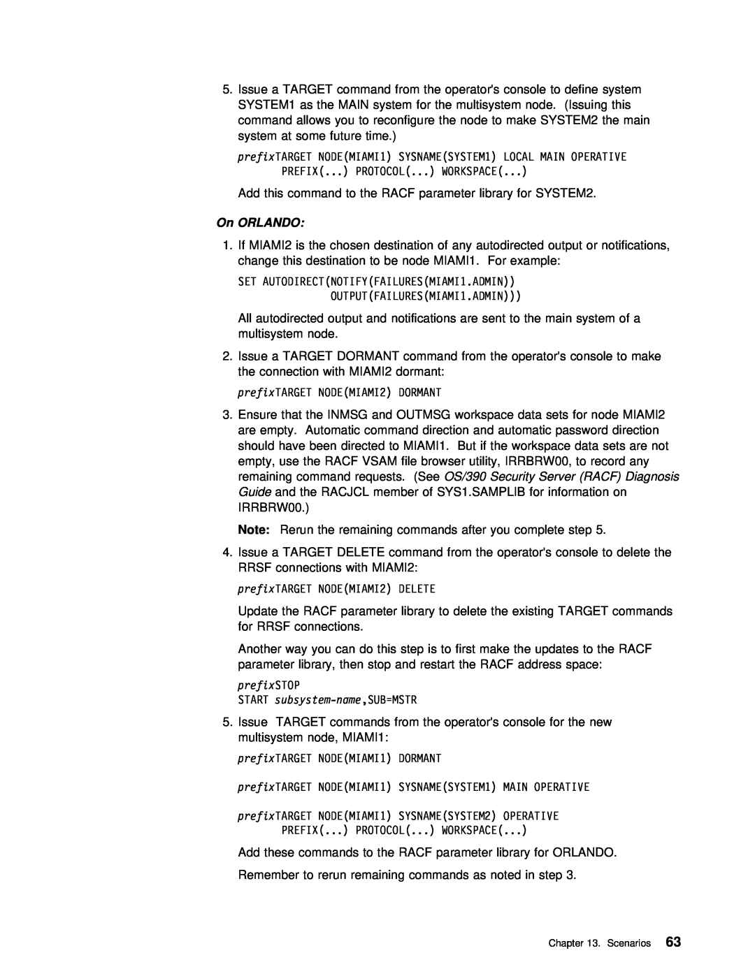 IBM GC28-1920-01 manual RACF Diagnosis, Security, Server, On ORLANDO, Delete 