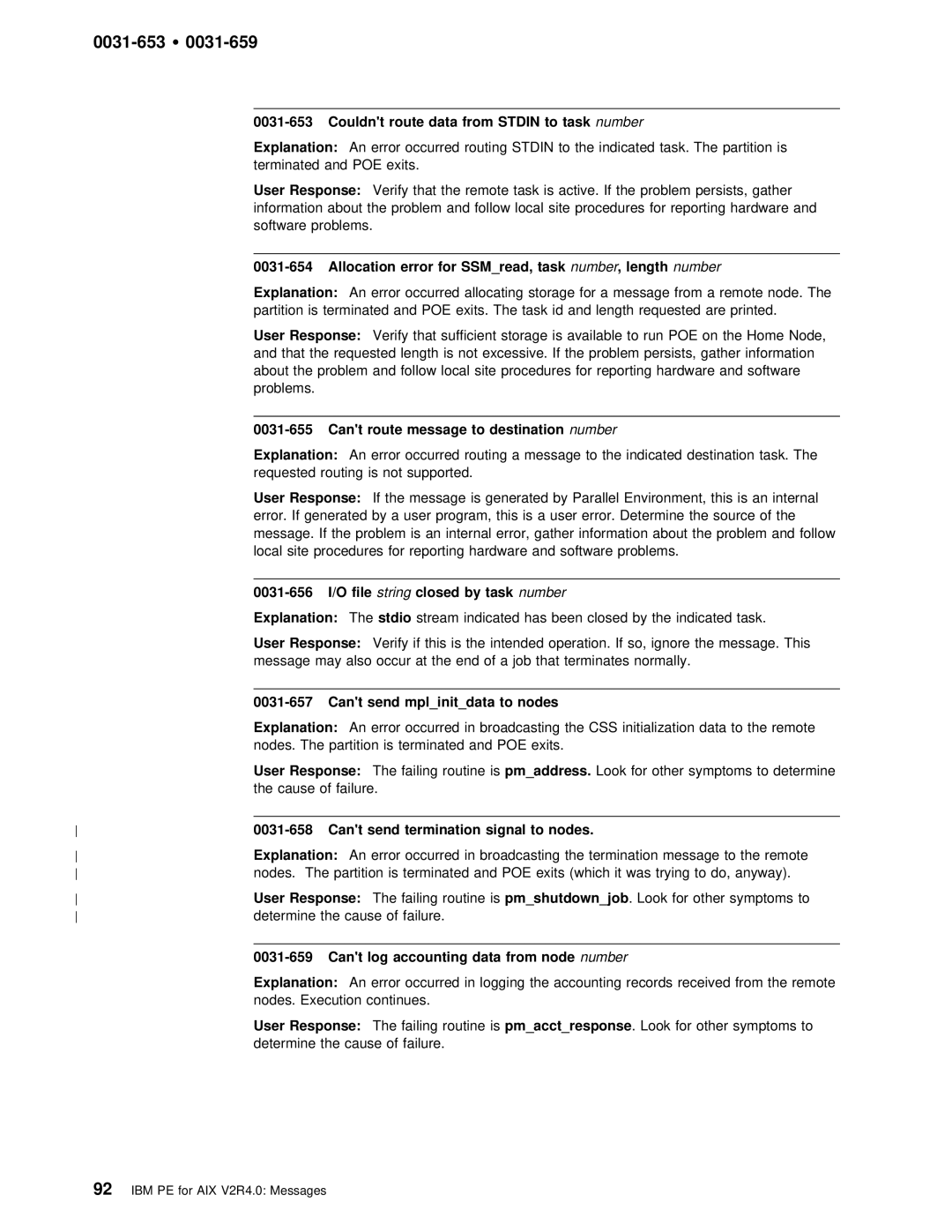 IBM GC28-1982-02 manual 0031-653 Ÿ, Number , length number 