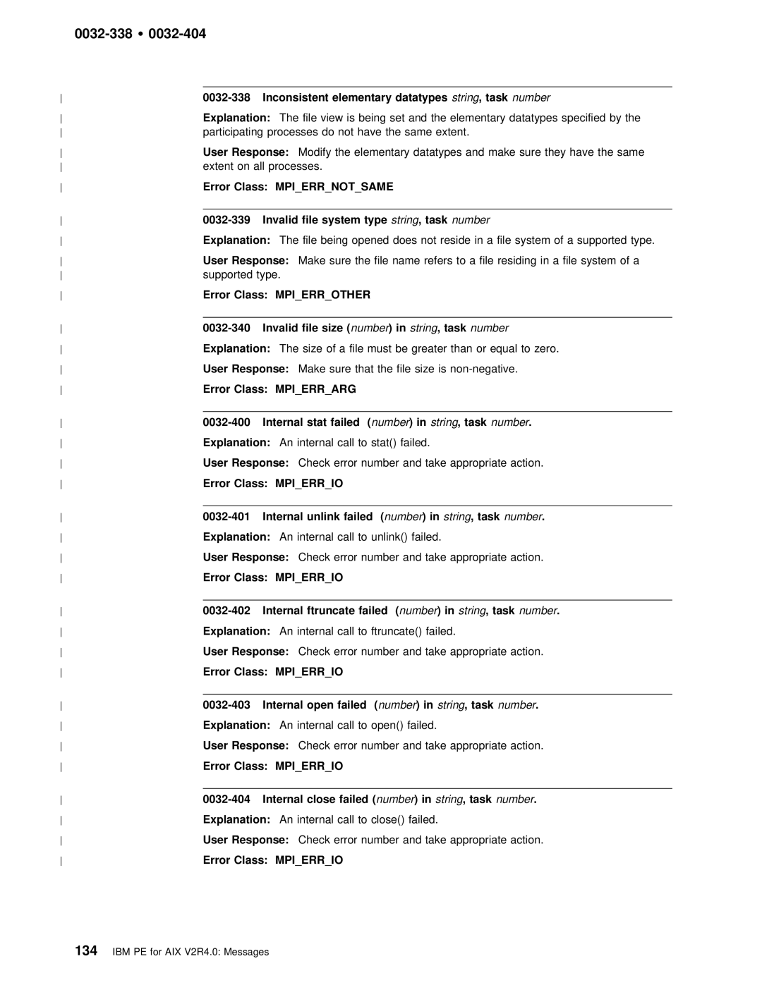 IBM GC28-1982-02 manual Invalid File size number, Stat 