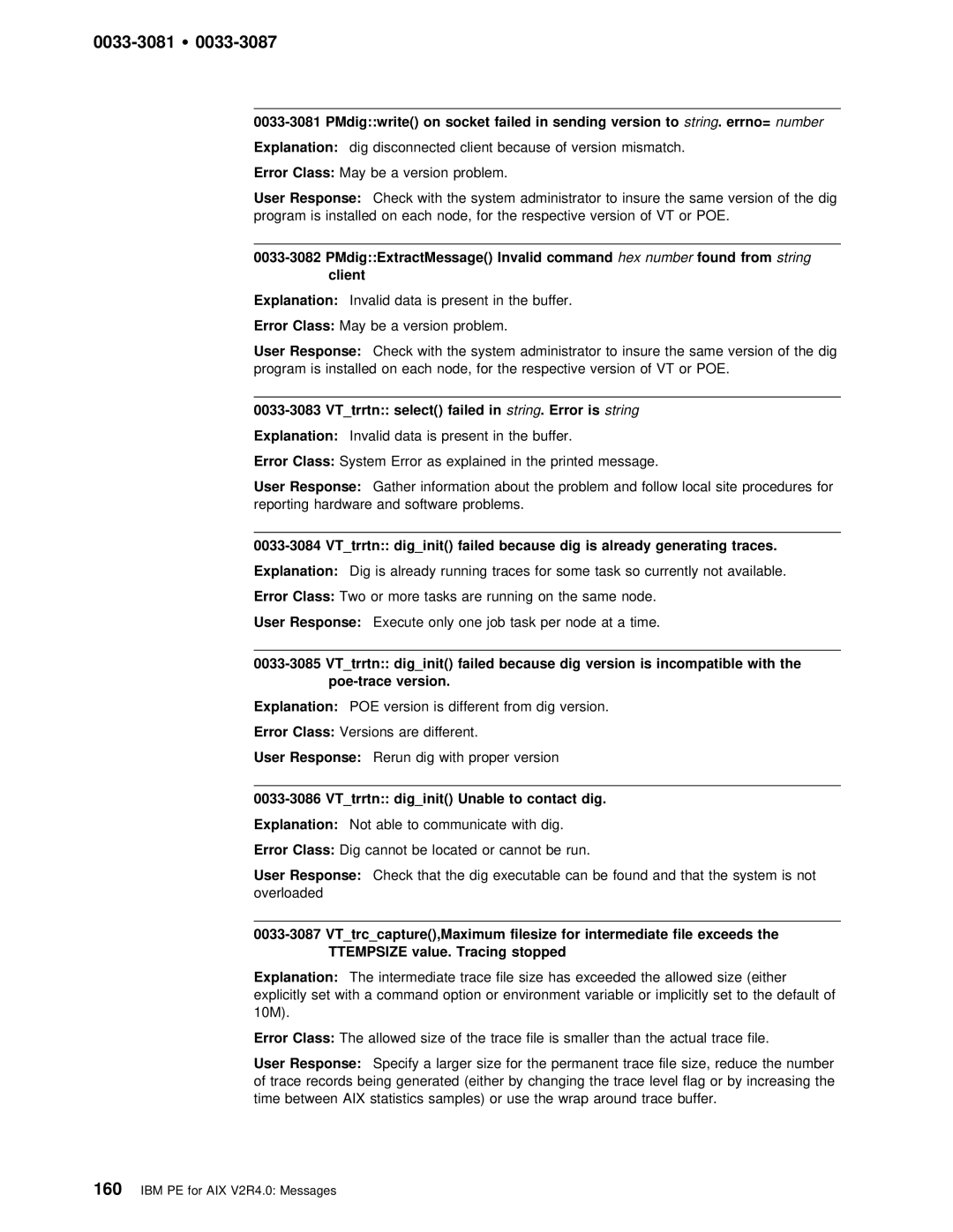 IBM GC28-1982-02 manual PMdigwrite on socket failed in sending version to 