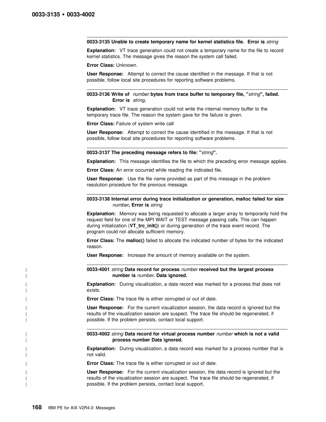 IBM GC28-1982-02 manual Statistics File, Message refers to file, Largest, Virtual 