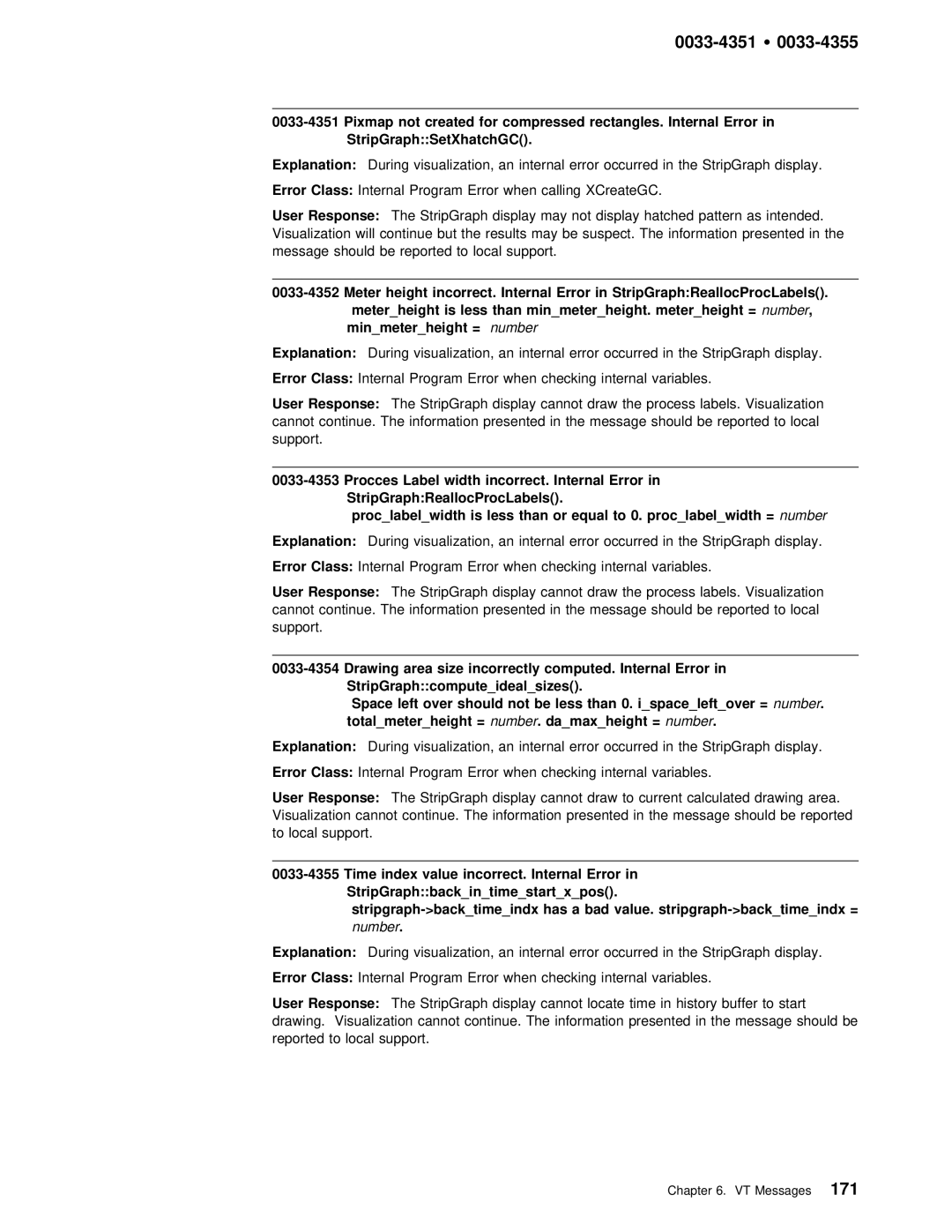 IBM GC28-1982-02 manual Less than, Label width incorrect. Internal Error, Bad Value 