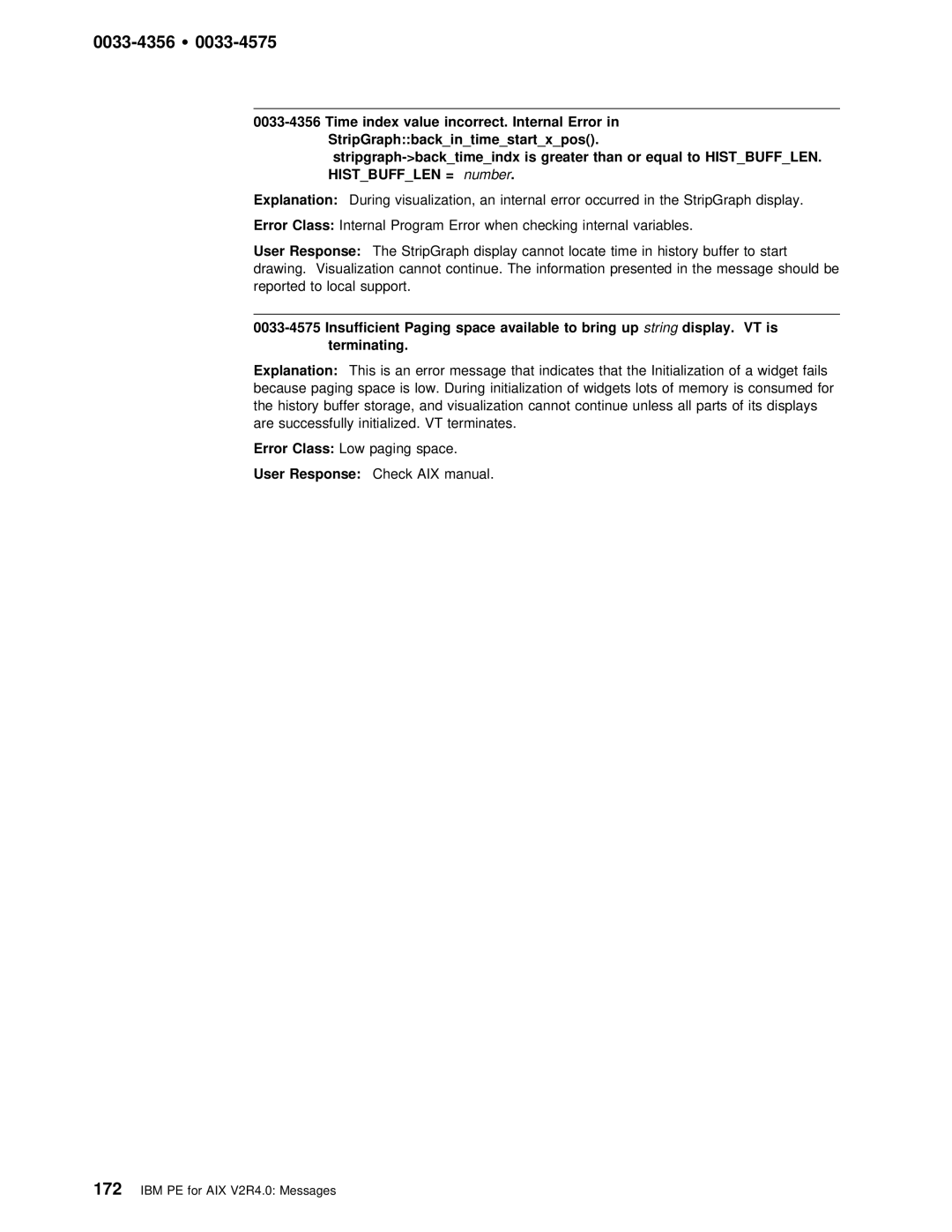 IBM GC28-1982-02 Checking Internal Variables, StripGraph Display, Locate Time History buffer to st, String display. VT 