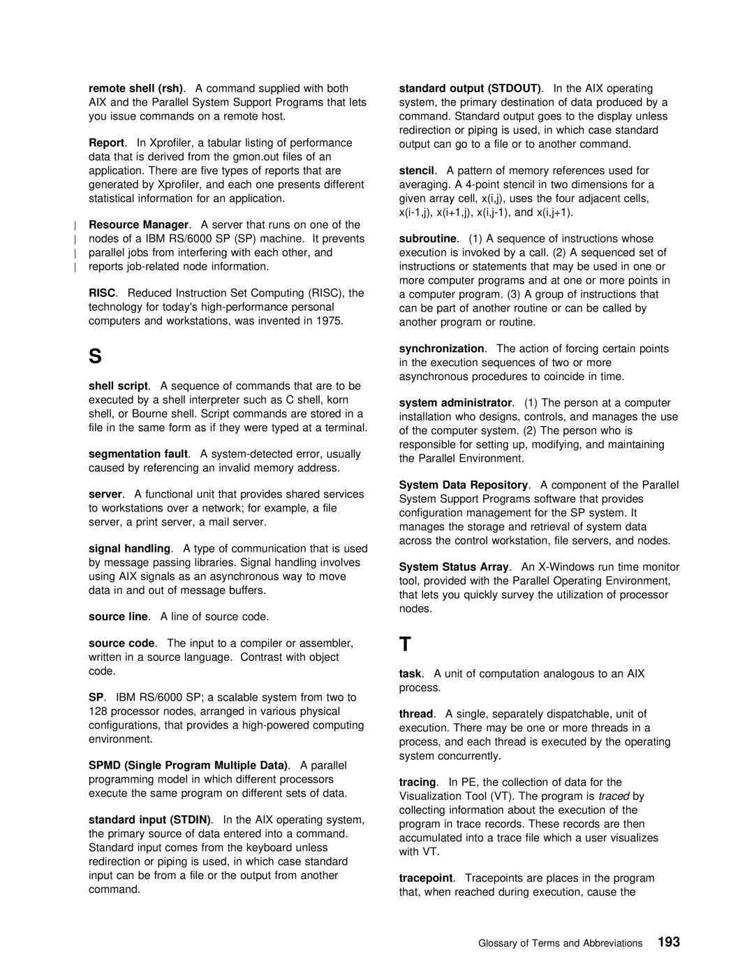 IBM GC28-1982-02 manual Shell Rsh, Bothstandard Output Stdout, Administrator, Fault, Code, Tracepoint 