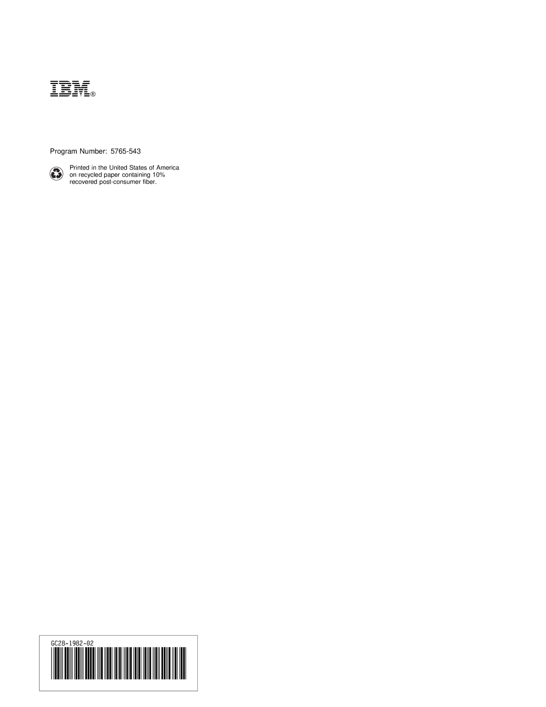 IBM GC28-1982-02 manual Ibm 