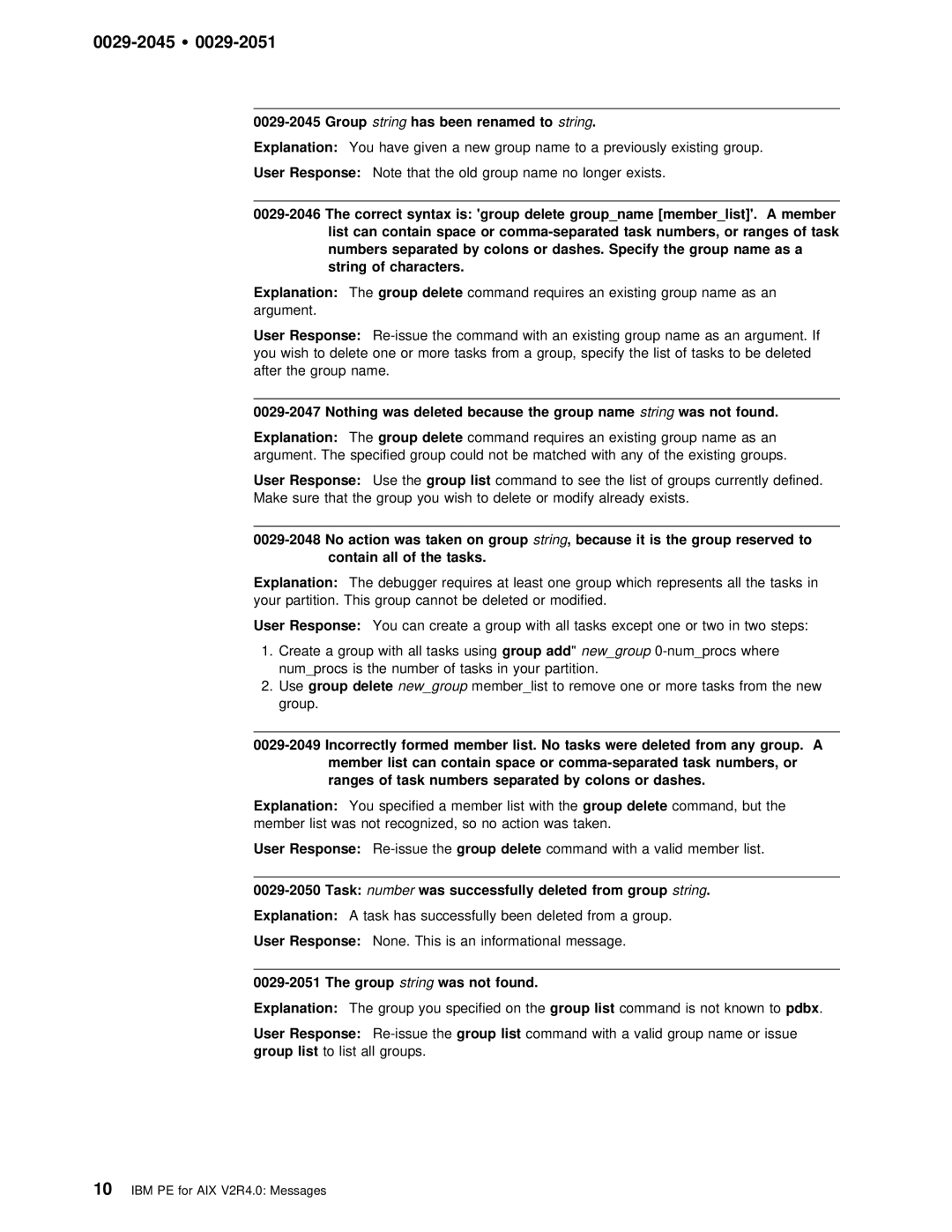 IBM GC28-1982-02 Syntax, List, By colons or dashes. Specify, Was, It is, Contain all of the tasks, Not found Explanation 