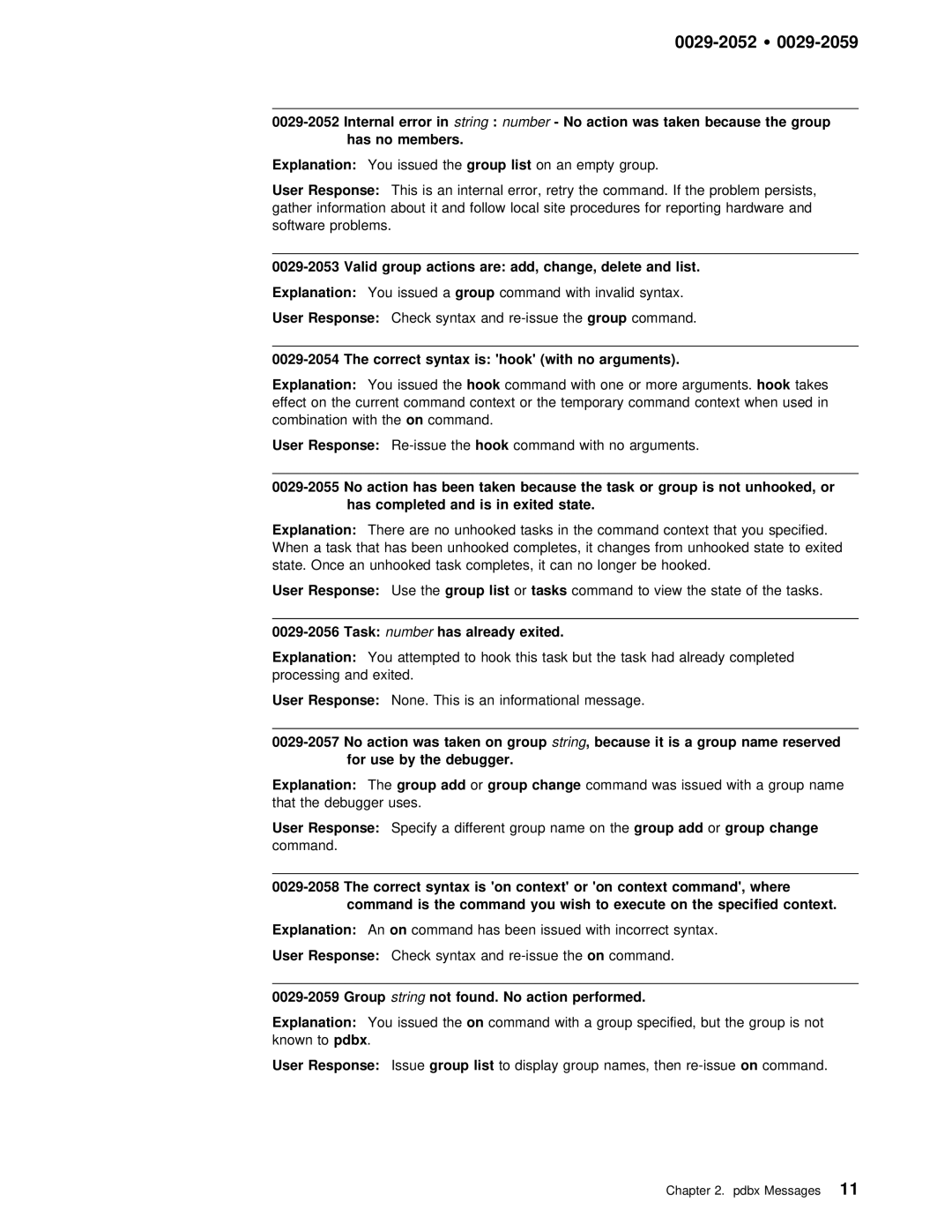 IBM GC28-1982-02 Explanation You Issued groupthelist Empty Group, Are Add, List Explanation, List Ortasks, To pdbx User 