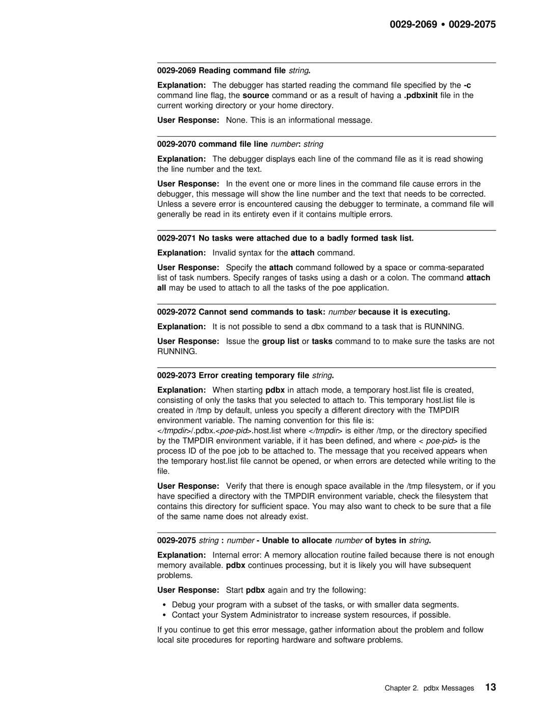 IBM GC28-1982-02 manual Reading command file, String, File, 0029-2075 