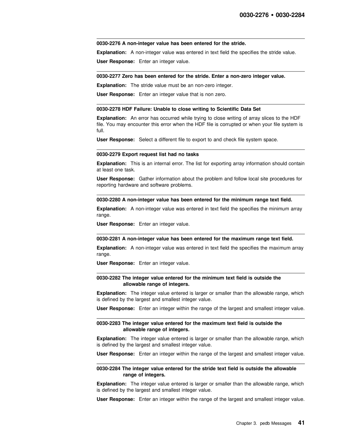 IBM GC28-1982-02 Zero Has, For Stride Enter Non-zero integer value Explanation, Integers, Text Field, Value, Allowable 