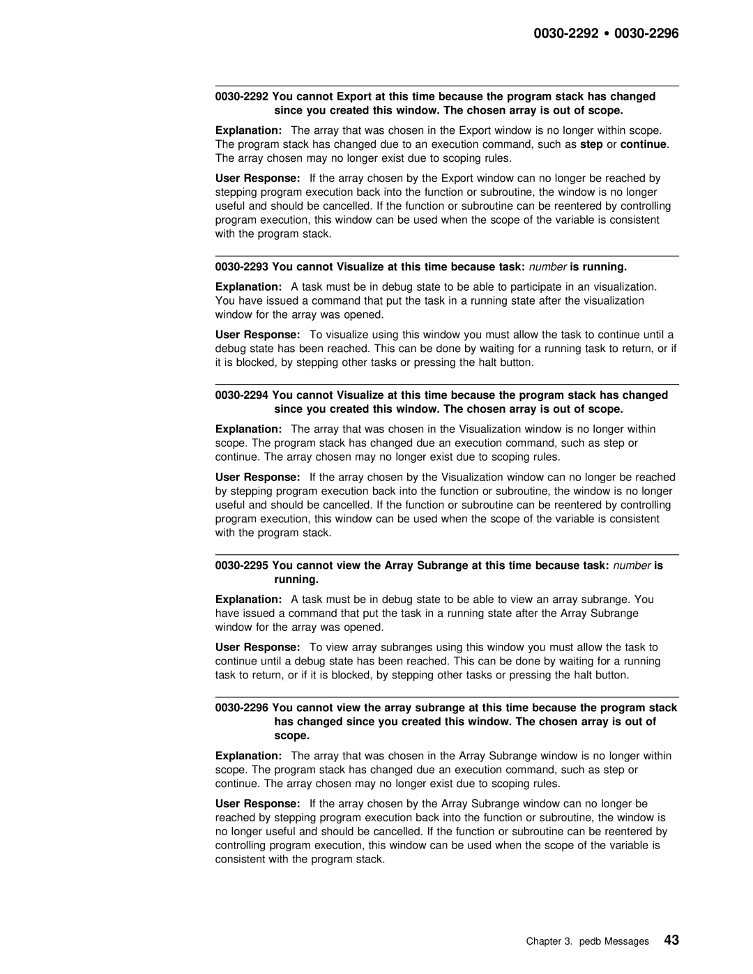 IBM GC28-1982-02 manual This Time, View Array, Running Explanation, Stack, Array Out Scope 