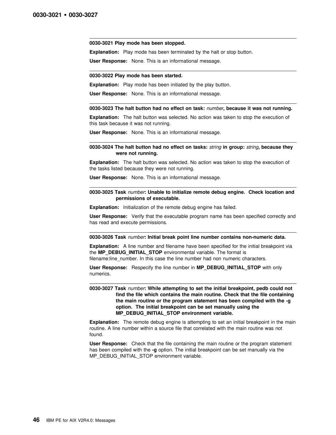 IBM GC28-1982-02 manual Halt, Had, Point Line, Set Initial 