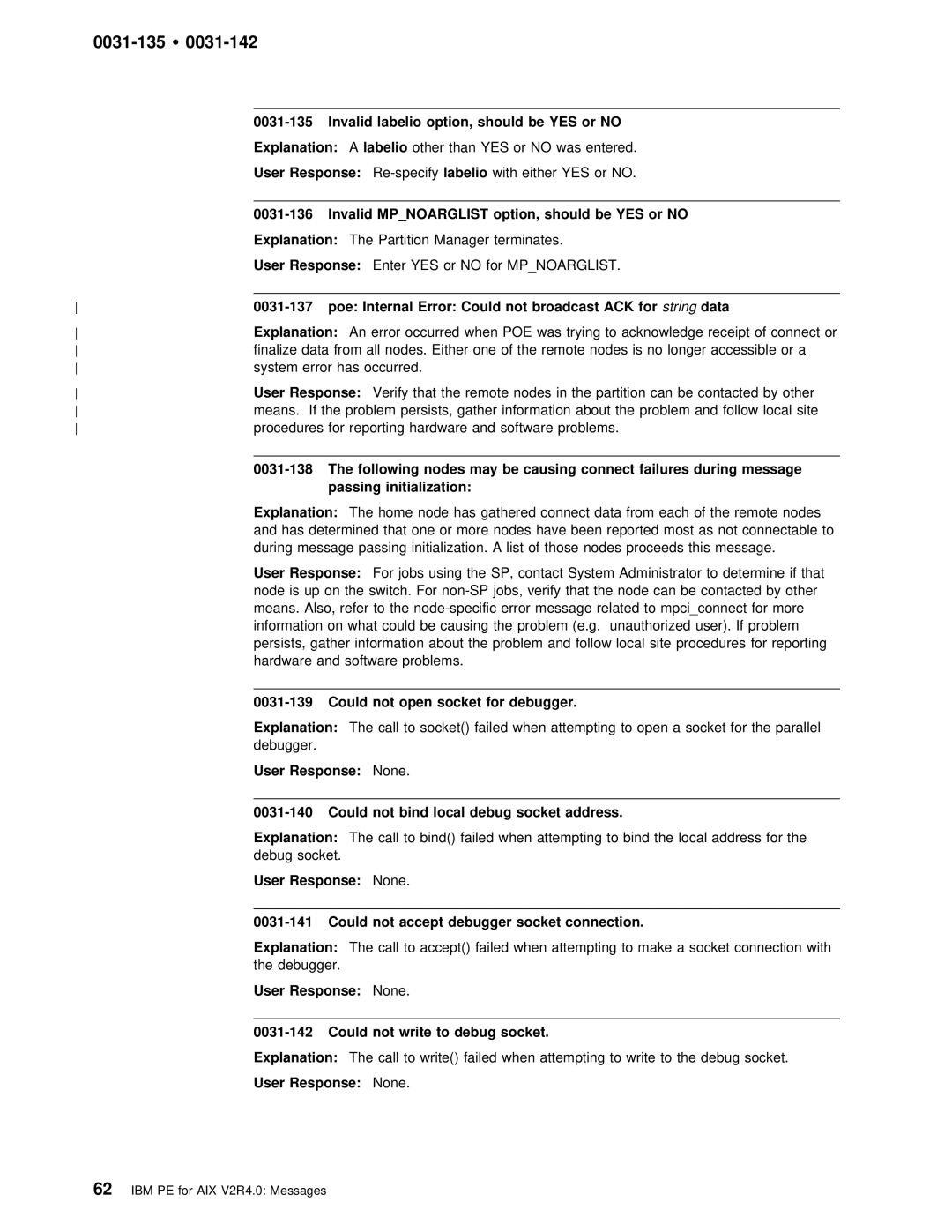 IBM GC28-1982-02 manual 0031-135 Ÿ 