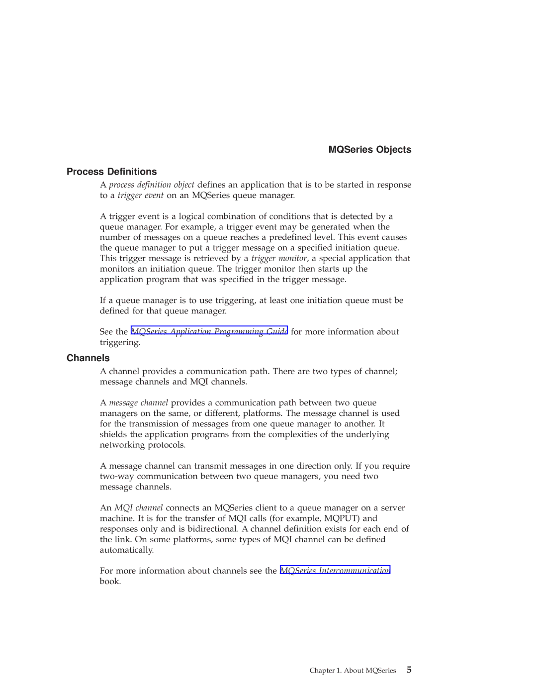 IBM GC34-5557-00 manual MQSeries Objects Process Definitions, Channels 