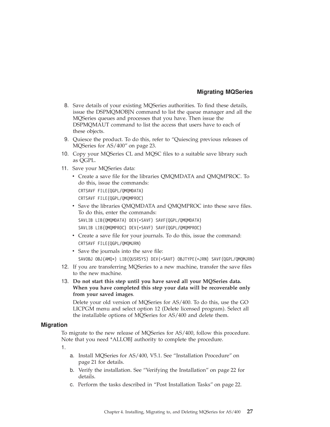 IBM GC34-5557-00 manual Migration 