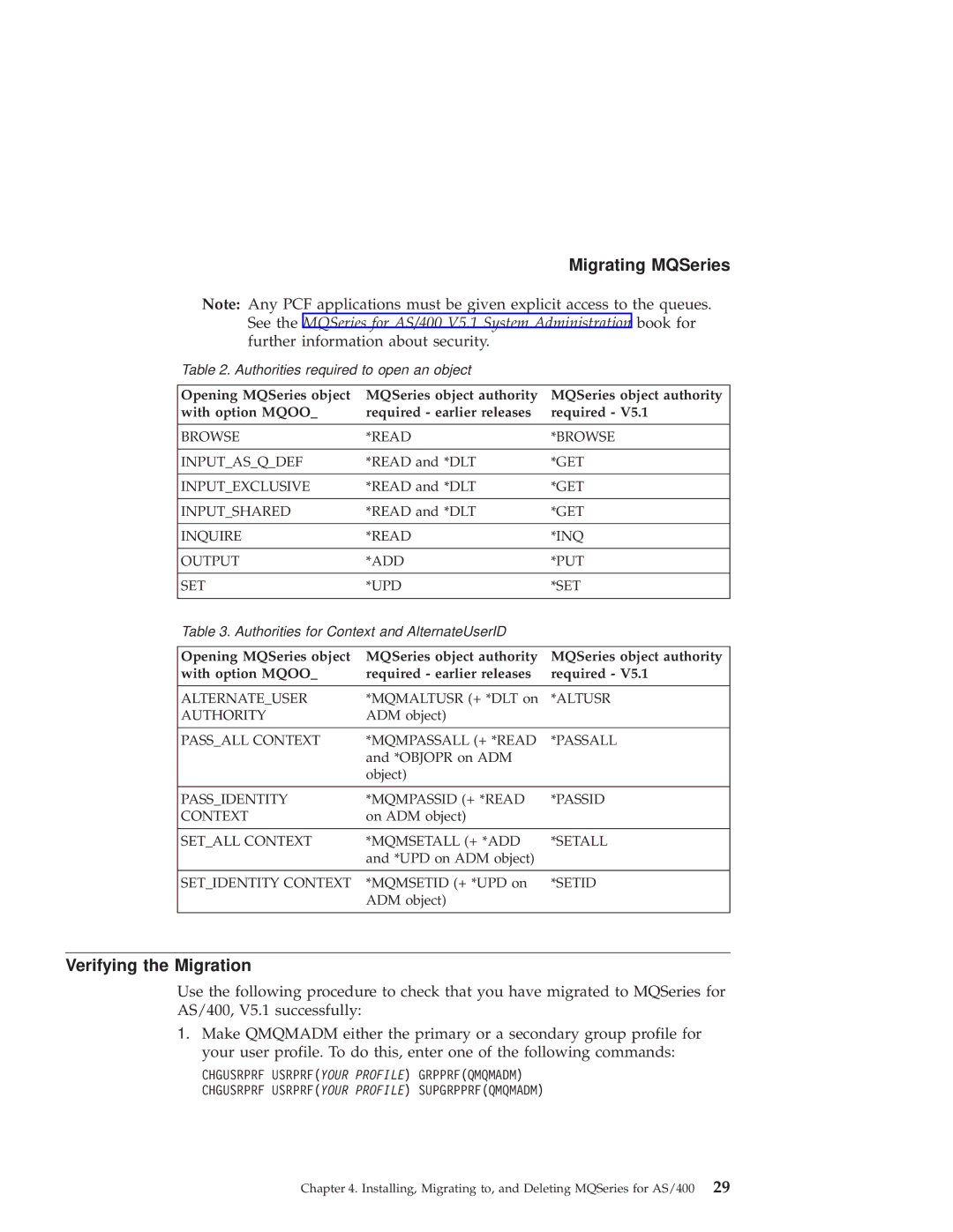 IBM GC34-5557-00 manual Verifying the Migration 