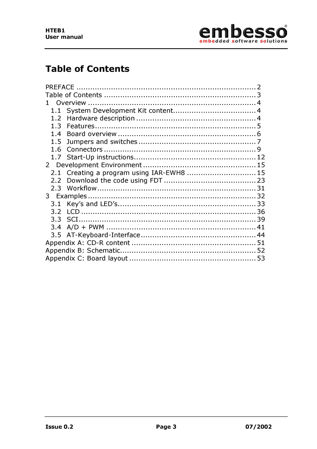 IBM H8 user manual Table of Contents 