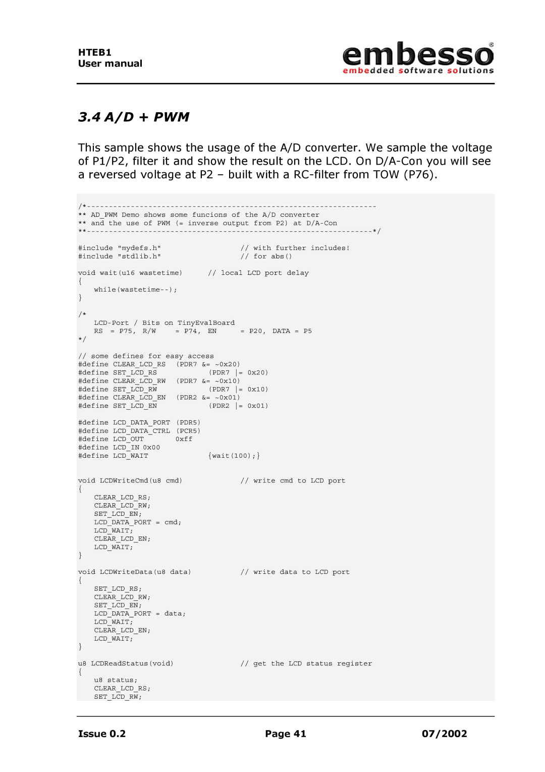 IBM H8 user manual A/D + Pwm 