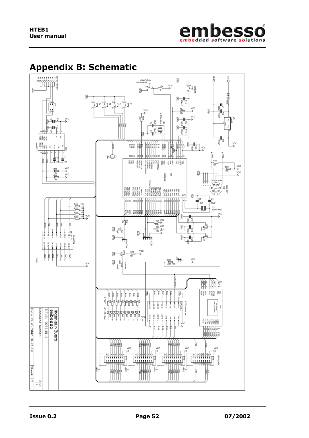 IBM H8 user manual Appendix B Schematic 