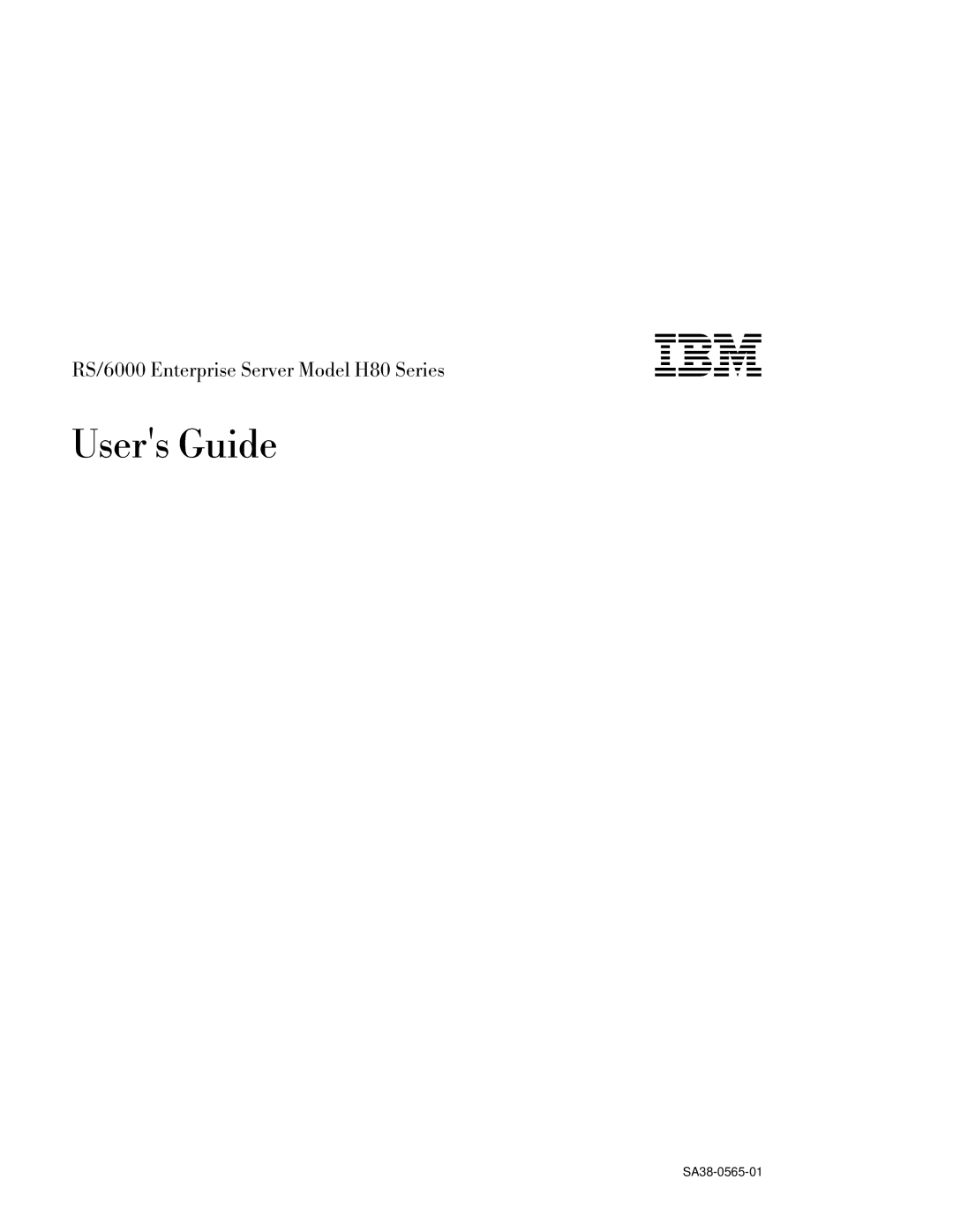 IBM H80 Series manual Ibm 