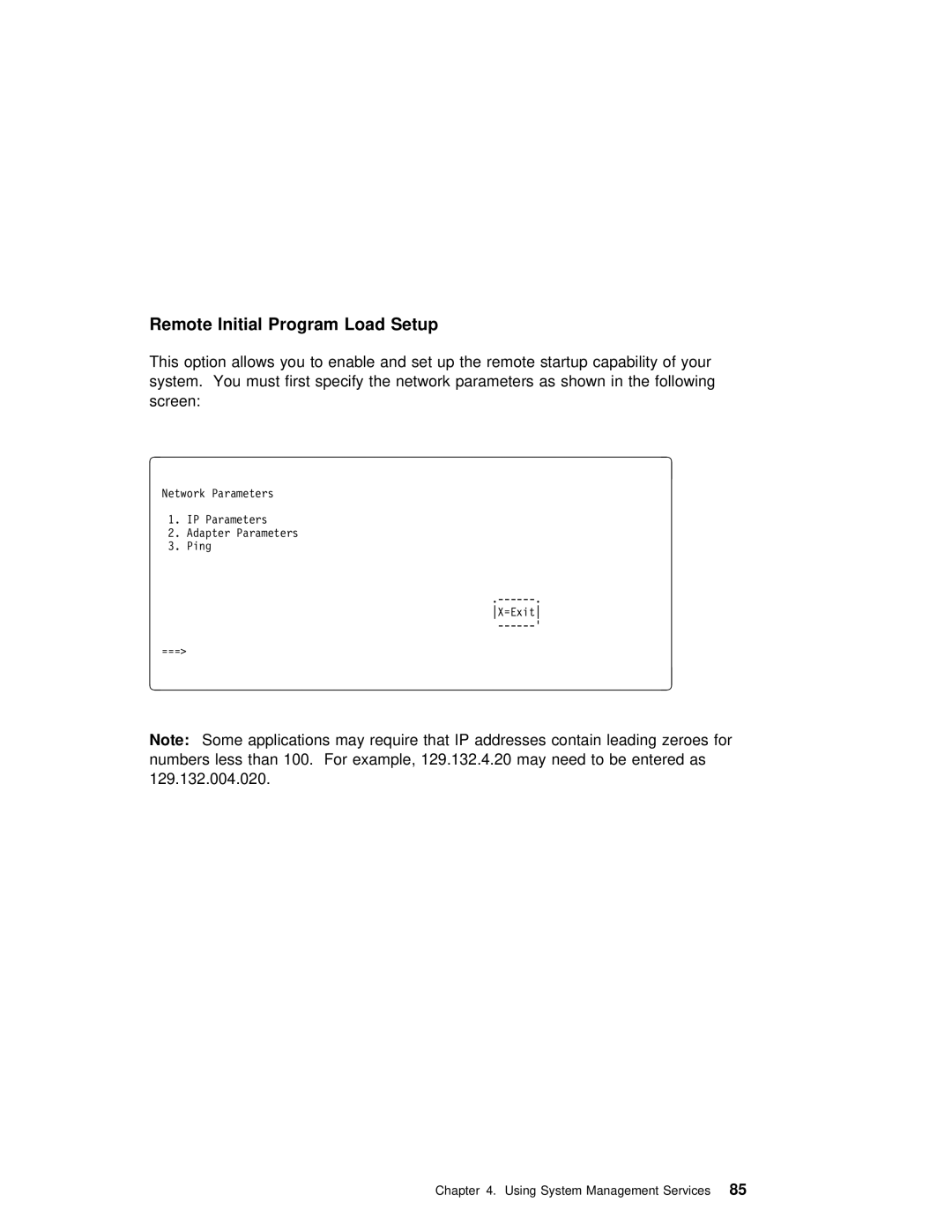 IBM H80 Series manual Remote Initial Program Load Setup 