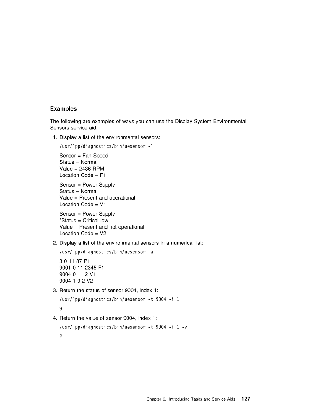 IBM H80 Series manual Examples 