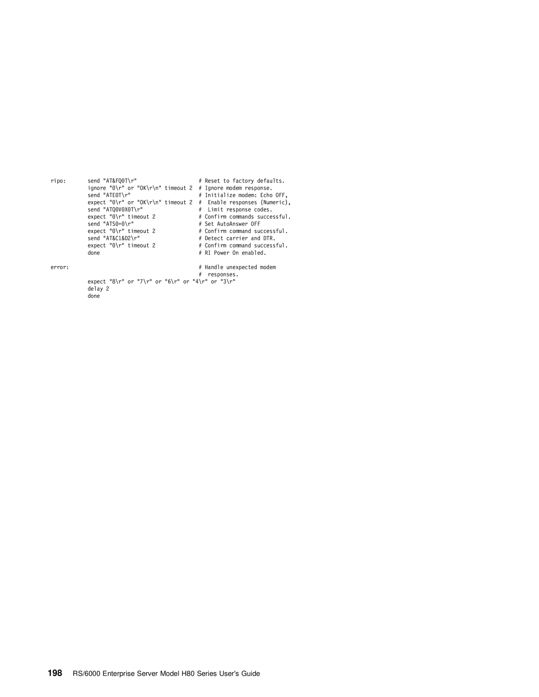 IBM manual 198 RS/6000 Enterprise Server Model H80 Series Users Guide 