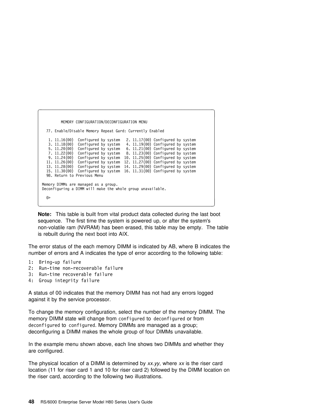 IBM H80 Series manual Indicated by AB, where B indicates 