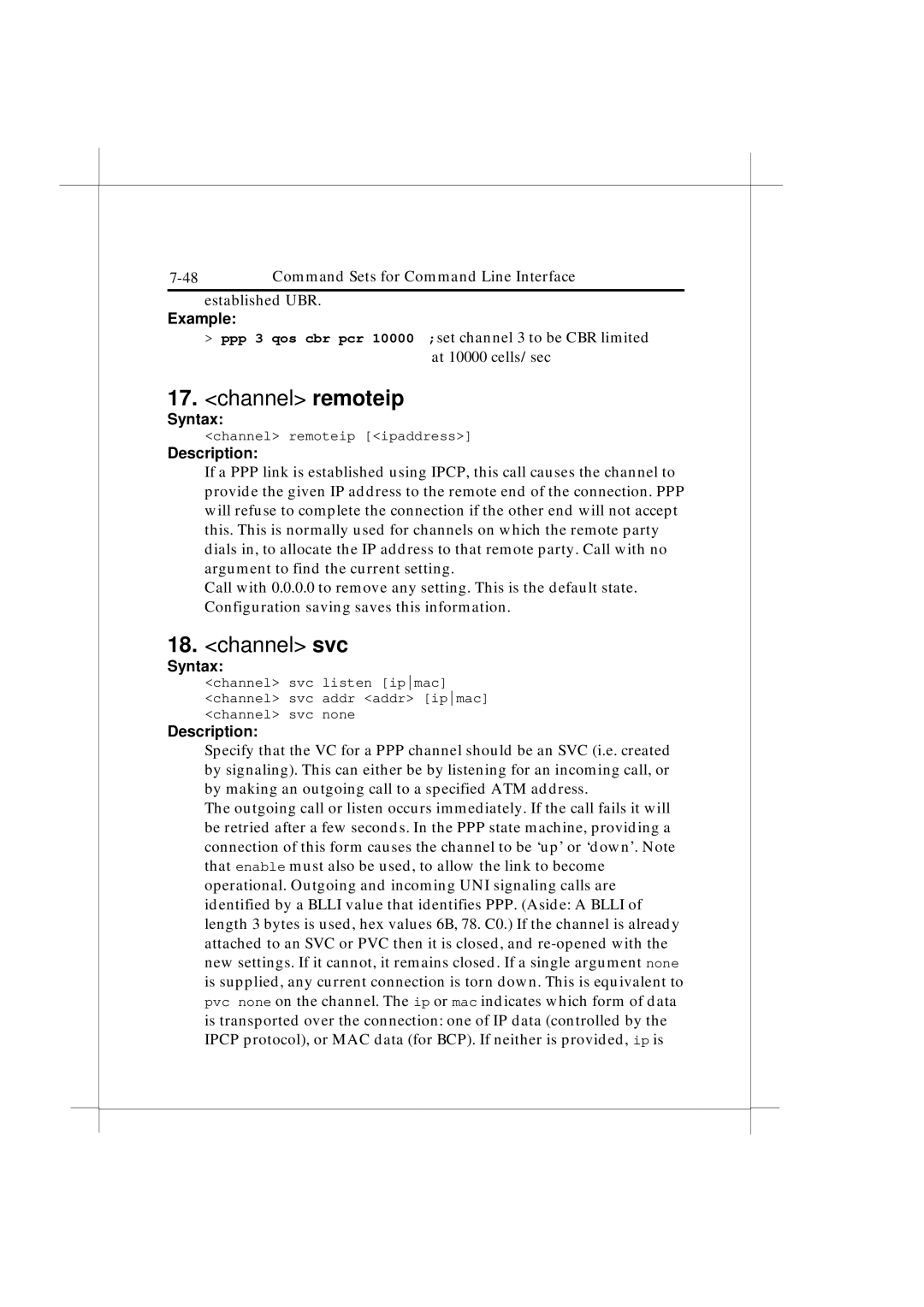 IBM Heritage user manual Channel remoteip 