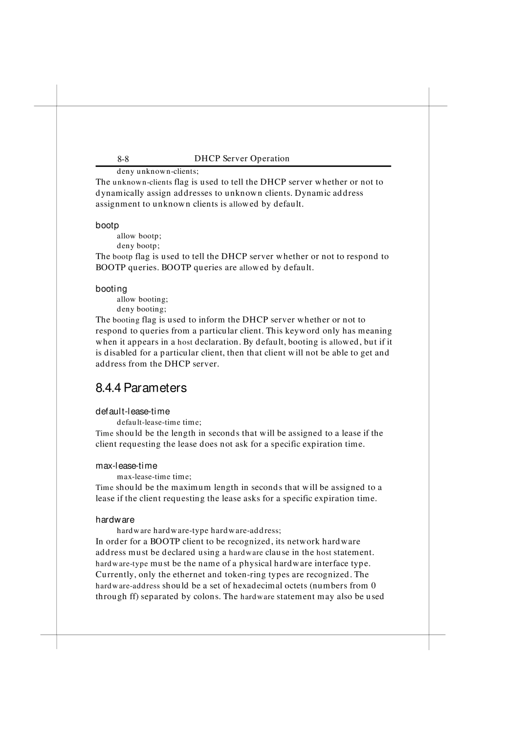 IBM Heritage user manual Parameters 