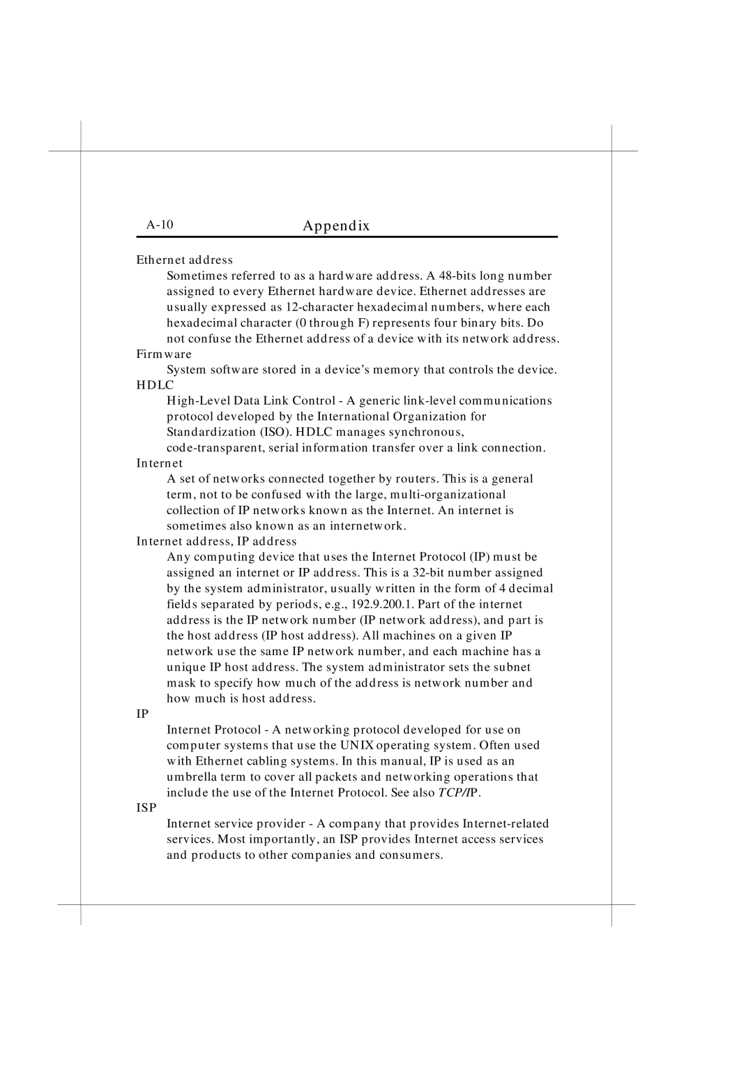 IBM Heritage user manual Ethernet address, Firmware, Internet address, IP address 