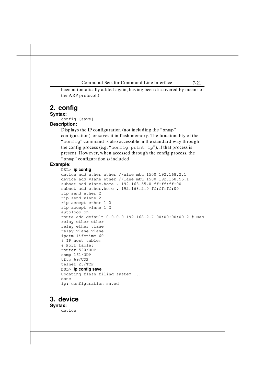 IBM Heritage user manual Config, Device 