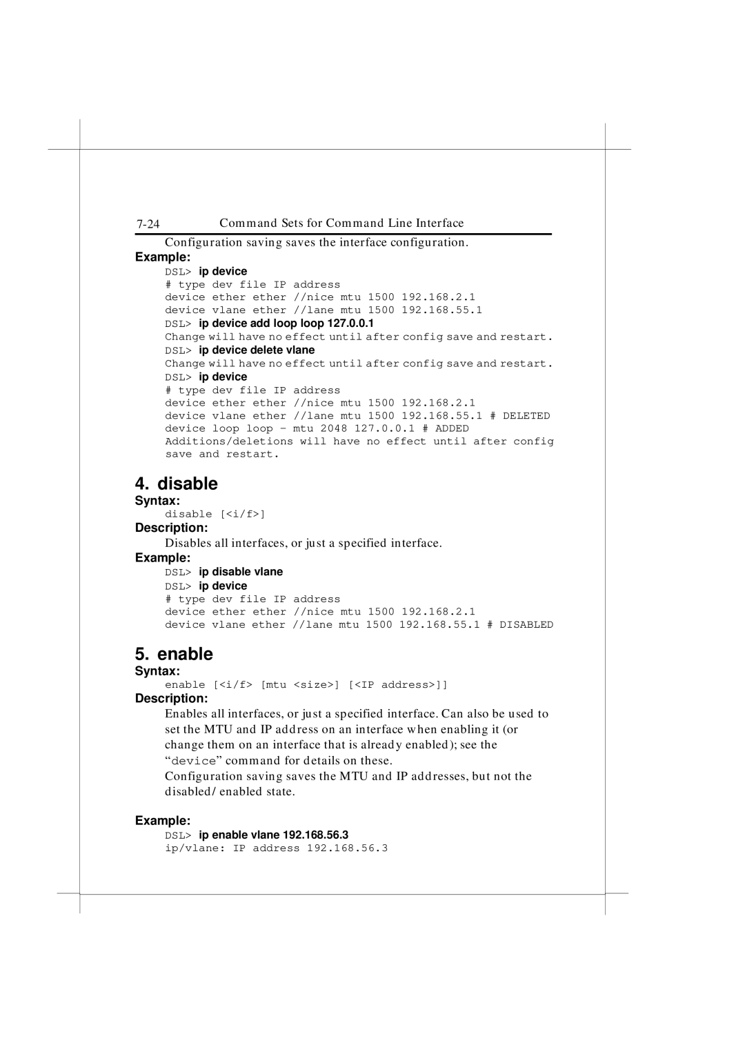 IBM Heritage user manual Disable, Enable 