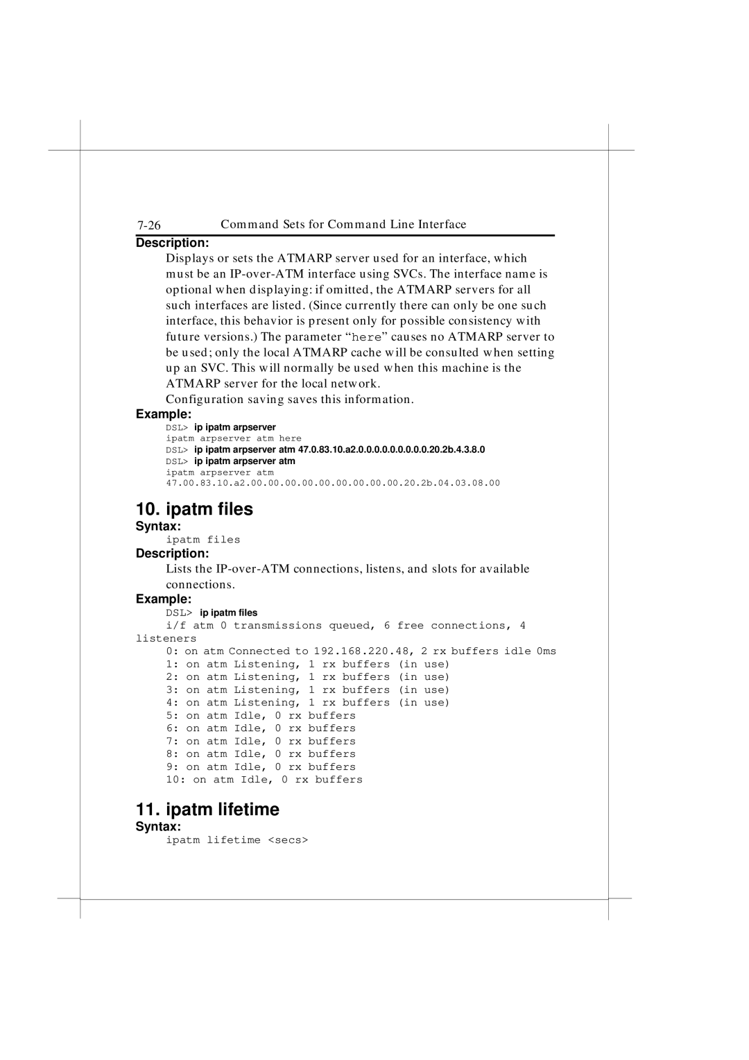 IBM Heritage user manual Ipatm files, Ipatm lifetime 