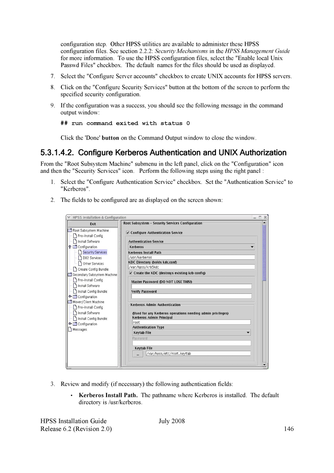 IBM HPSS Configure Kerberos Authentication and Unix Authorization, Hpss Installation Guide July Release 6.2 Revision 146 